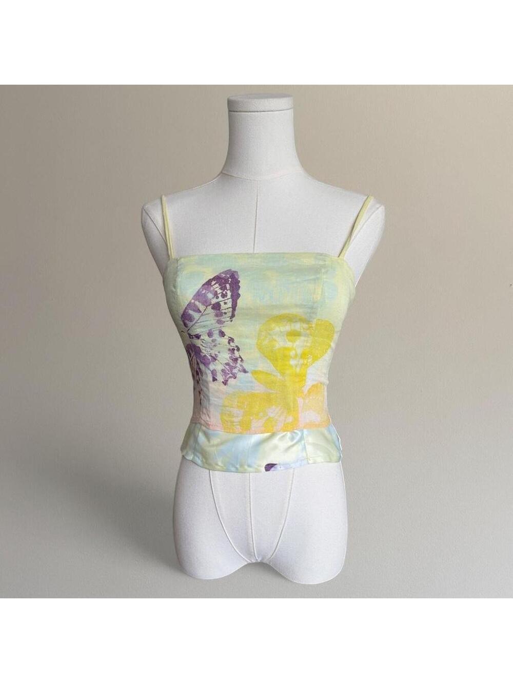 Y2K French butterfly tank top from Helena Sorel.